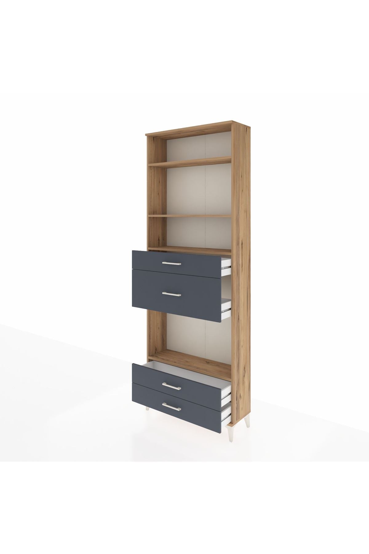 Arges Dolap 4 Raflı 4 Çekmeceli 88x30x243 - S33M096V8A