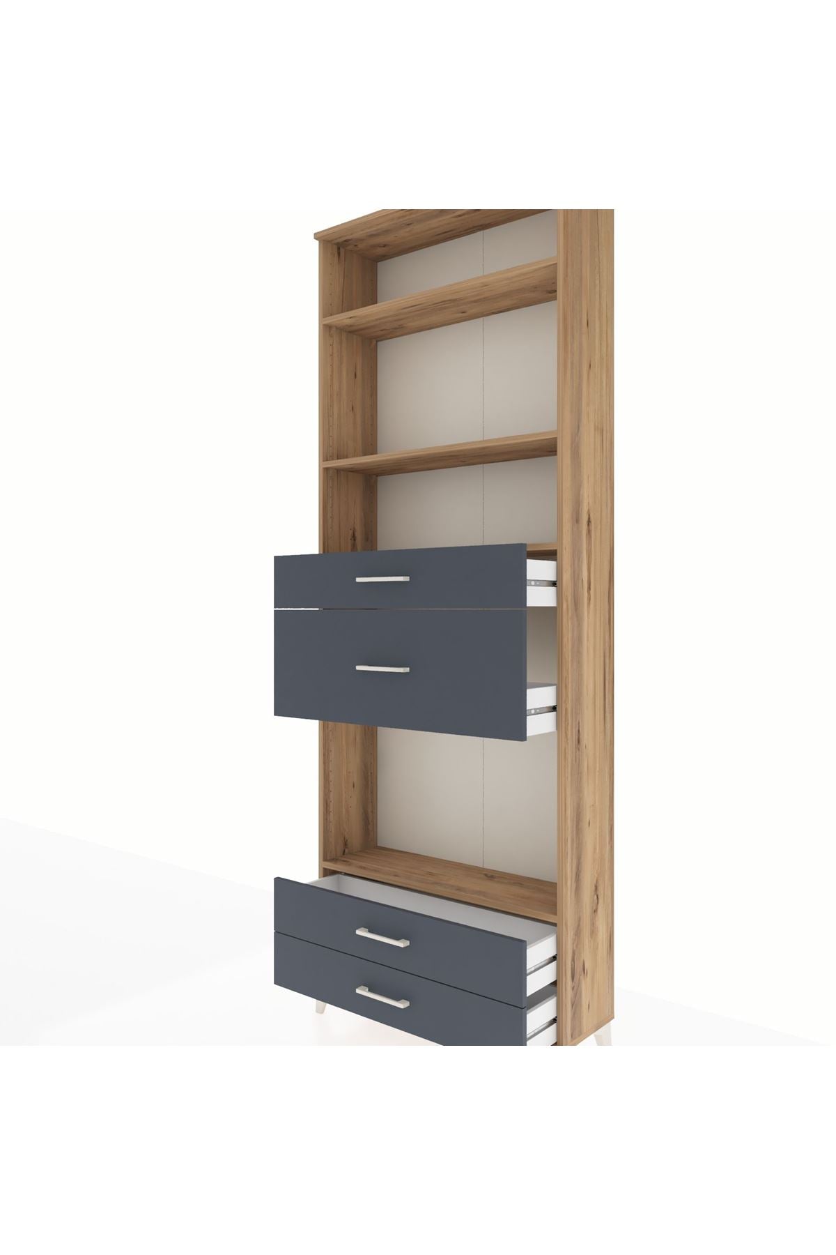 Arges Dolap 4 Raflı 4 Çekmeceli 88x30x243 - S33M096V8A