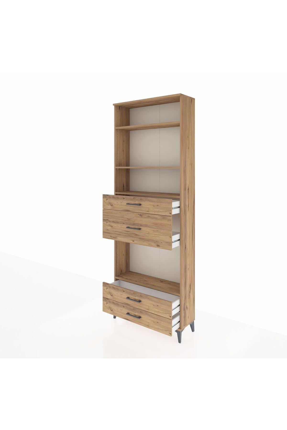 Arges Dolap 4 Raflı 4 Çekmeceli 88x30x243 - S33M096V9A