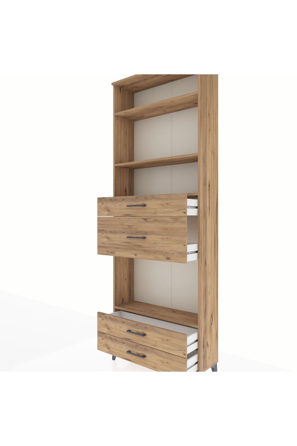 Arges Dolap 4 Raflı 4 Çekmeceli 88x30x243 - S33M096V9A