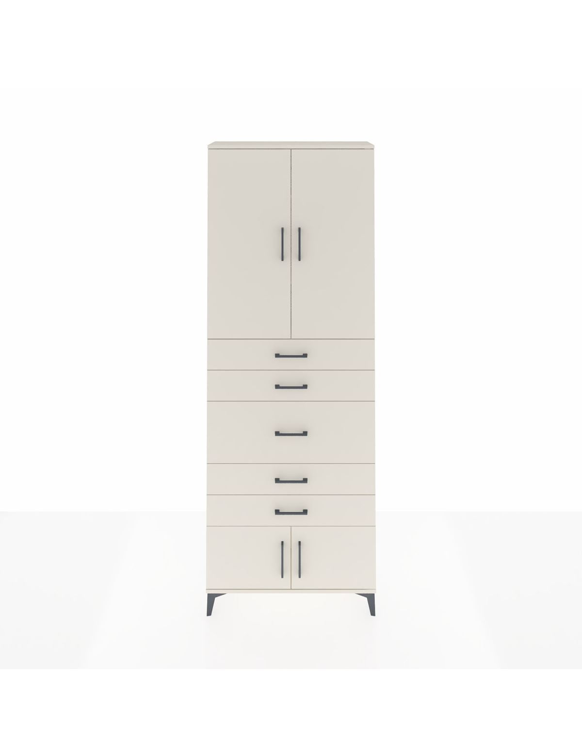 Arges Dolap 3 Raflı 5 Çekmeceli 4 Kapaklı 88x30x243 - S33M097V1A