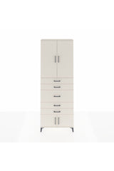 Arges Dolap 3 Raflı 5 Çekmeceli 4 Kapaklı 88x30x243