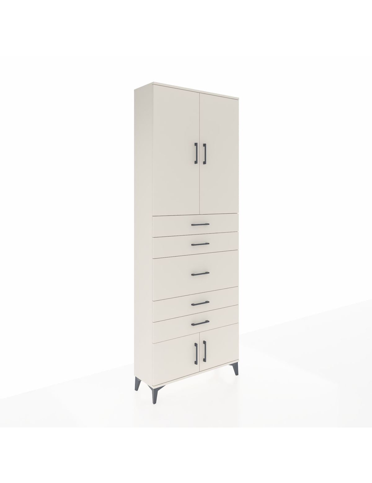 Arges Dolap 3 Raflı 5 Çekmeceli 4 Kapaklı 88x30x243 - S33M097V1A
