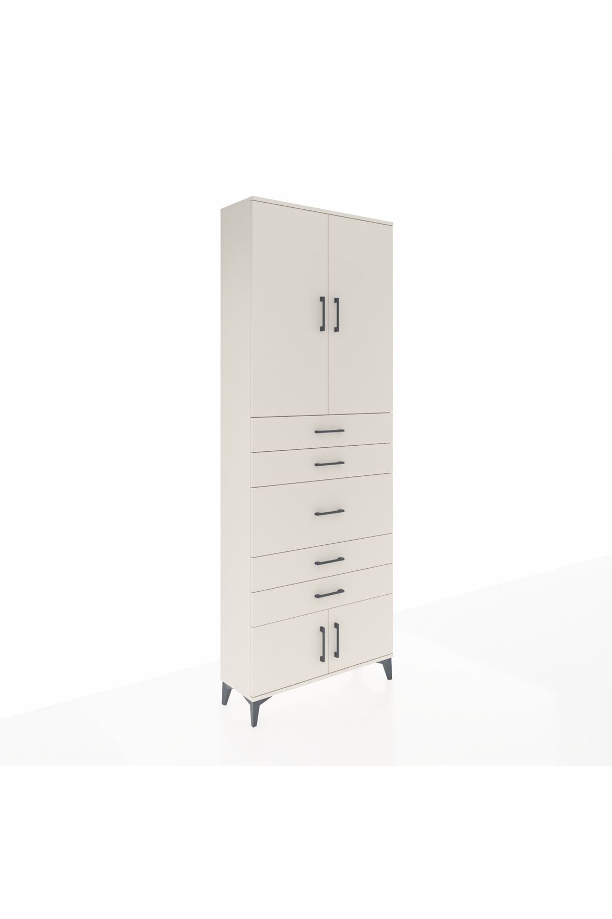 Arges Dolap 3 Raflı 5 Çekmeceli 4 Kapaklı 88x30x243 - S33M097V1A