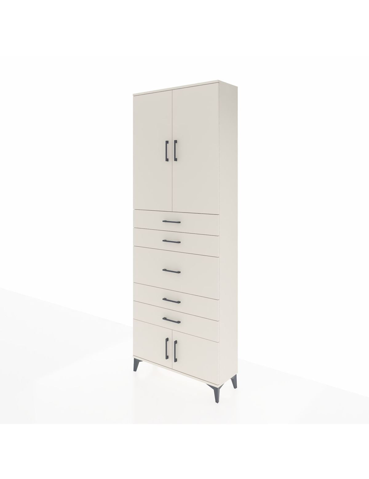Arges Dolap 3 Raflı 5 Çekmeceli 4 Kapaklı 88x30x243 - S33M097V1A
