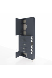Arges Dolap 3 Raflı 5 Çekmeceli 4 Kapaklı 88x30x243 - S33M097V5A