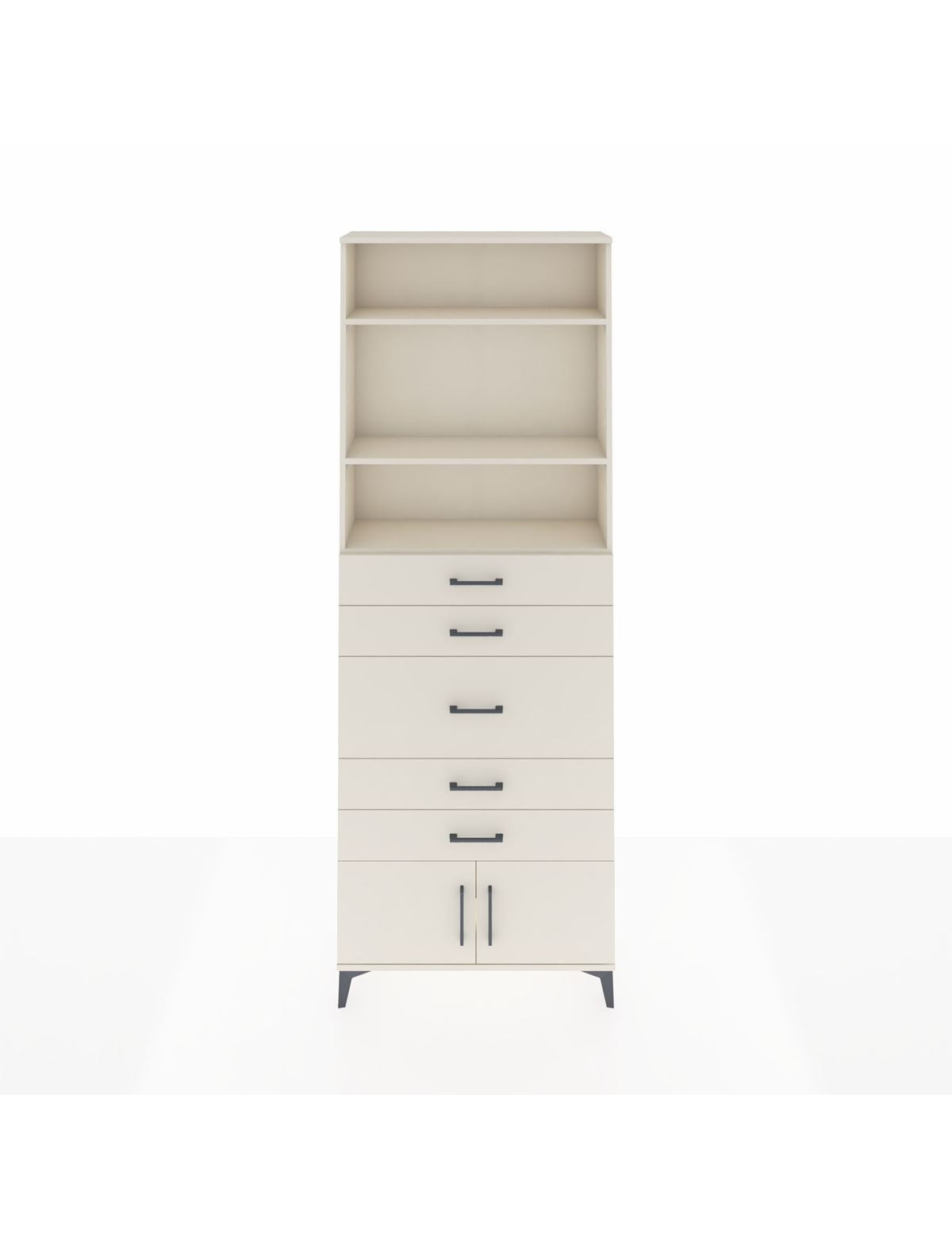 Arges Dolap 3 Raflı 5 Çekmeceli 2 Kapaklı 88x30x243 - S33M098V1A
