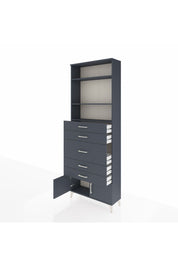 Arges Dolap 3 Raflı 5 Çekmeceli 2 Kapaklı 88x30x243 - S33M098V5A