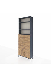 Arges Dolap 3 Raflı 5 Çekmeceli 2 Kapaklı 88x30x243 - S33M098V6A