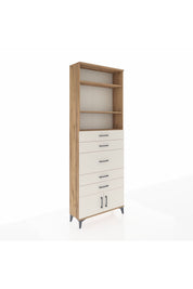 Arges Dolap 3 Raflı 5 Çekmeceli 2 Kapaklı 88x30x243 - S33M098V7A