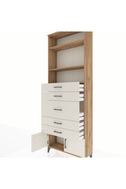 Arges Dolap 3 Raflı 5 Çekmeceli 2 Kapaklı 88x30x243 - S33M098V7A