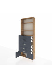 Arges Dolap 3 Raflı 5 Çekmeceli 2 Kapaklı 88x30x243 - S33M098V8A