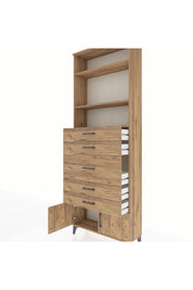 Arges Dolap 3 Raflı 5 Çekmeceli 2 Kapaklı 88x30x243 - S33M098V9A