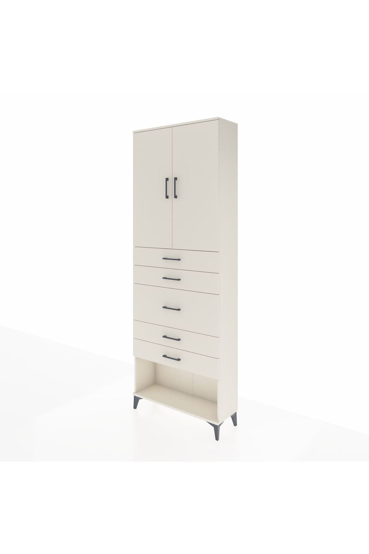 Arges Dolap 3 Raflı 5 Çekmeceli 2 Kapaklı 88x30x243 - S33M099V1A