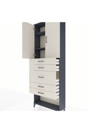 Arges Dolap 3 Raflı 5 Çekmeceli 2 Kapaklı 88x30x243 - S33M099V4A
