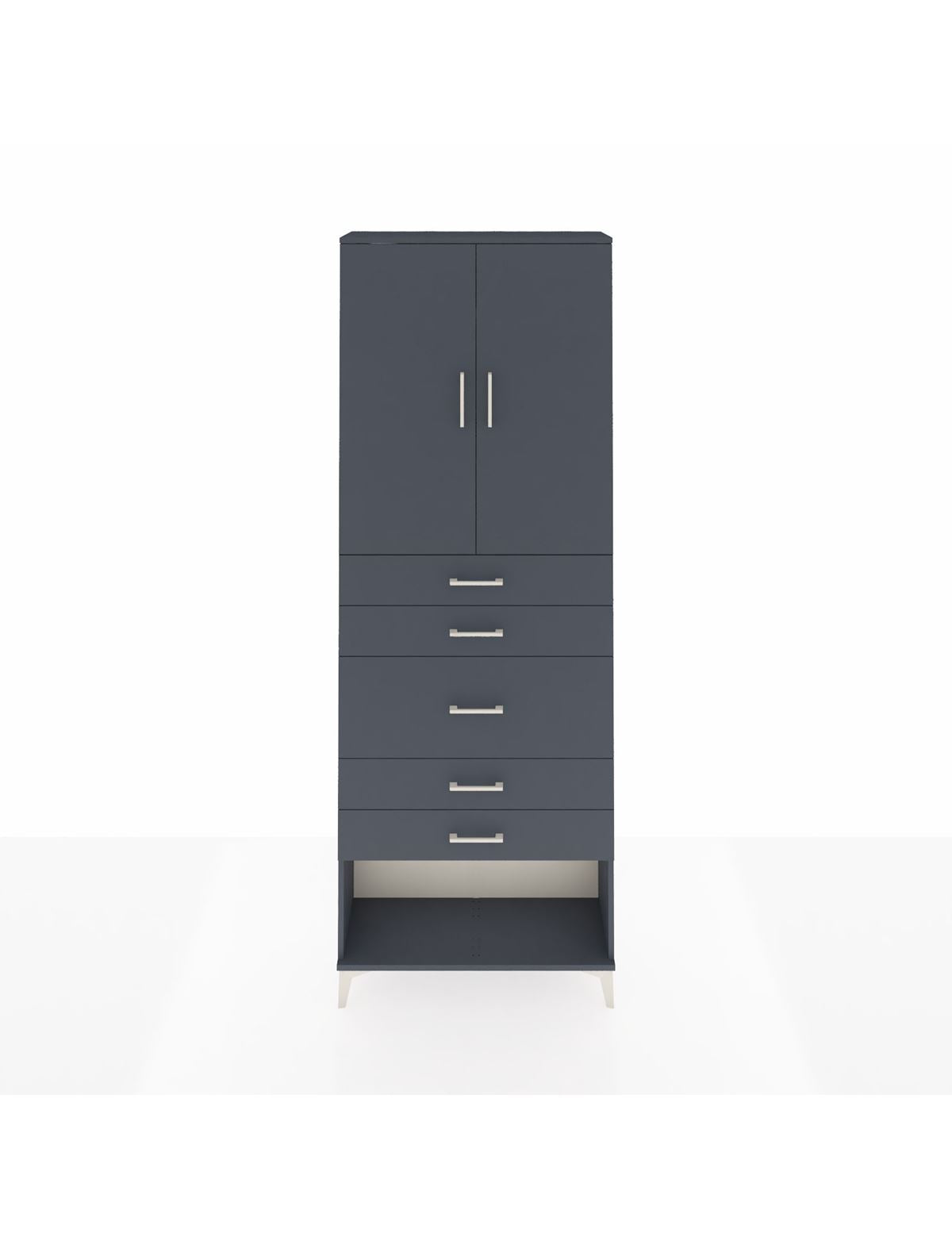 Arges Dolap 3 Raflı 5 Çekmeceli 2 Kapaklı 88x30x243 - S33M099V5A