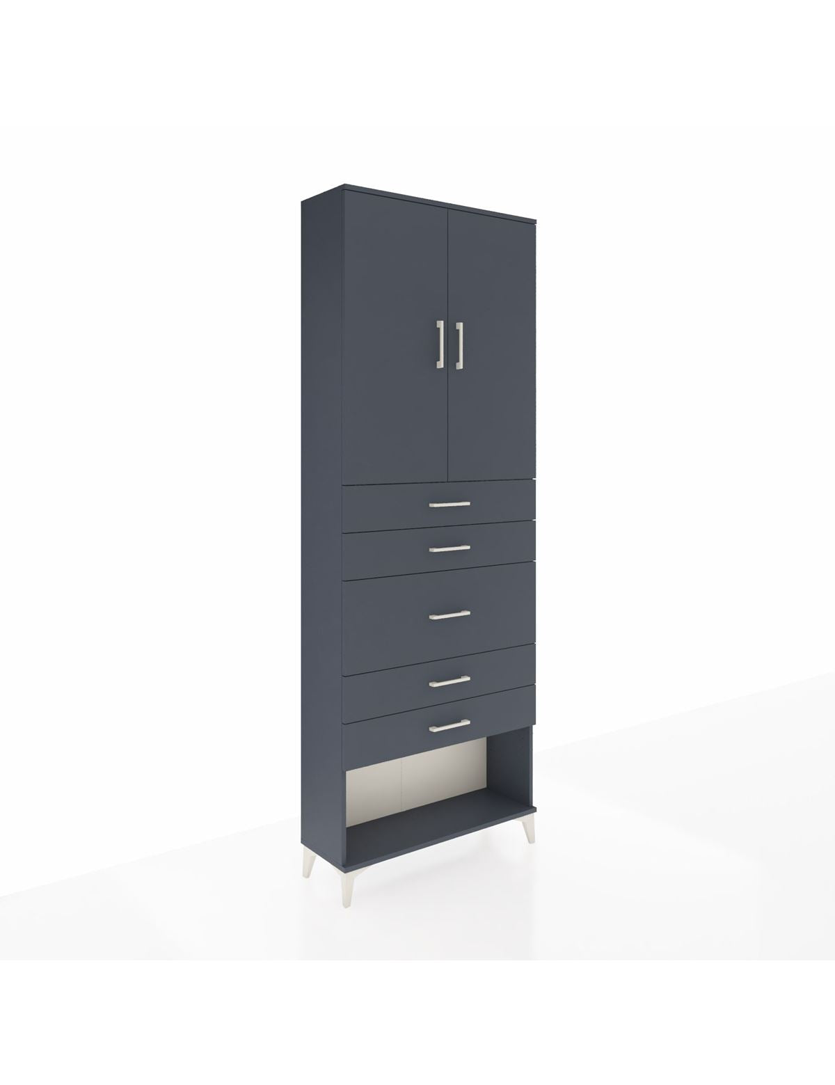 Arges Dolap 3 Raflı 5 Çekmeceli 2 Kapaklı 88x30x243 - S33M099V5A