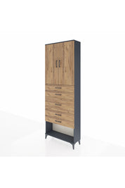 Arges Dolap 3 Raflı 5 Çekmeceli 2 Kapaklı 88x30x243 - S33M099V6A