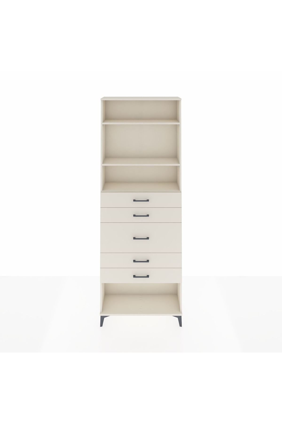 Arges Dolap 3 Raflı 5 Çekmeceli 88x30x243 - S33M100V1A