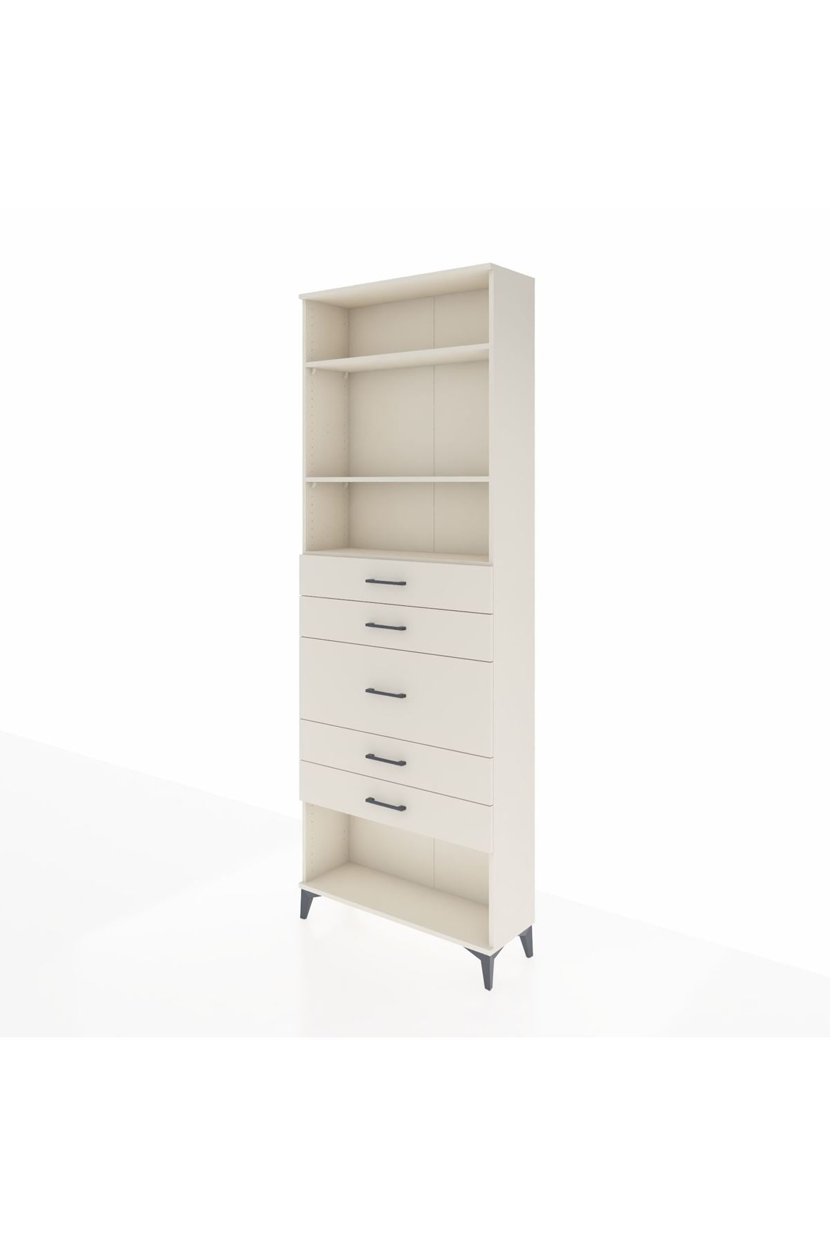 Arges Dolap 3 Raflı 5 Çekmeceli 88x30x243 - S33M100V1A