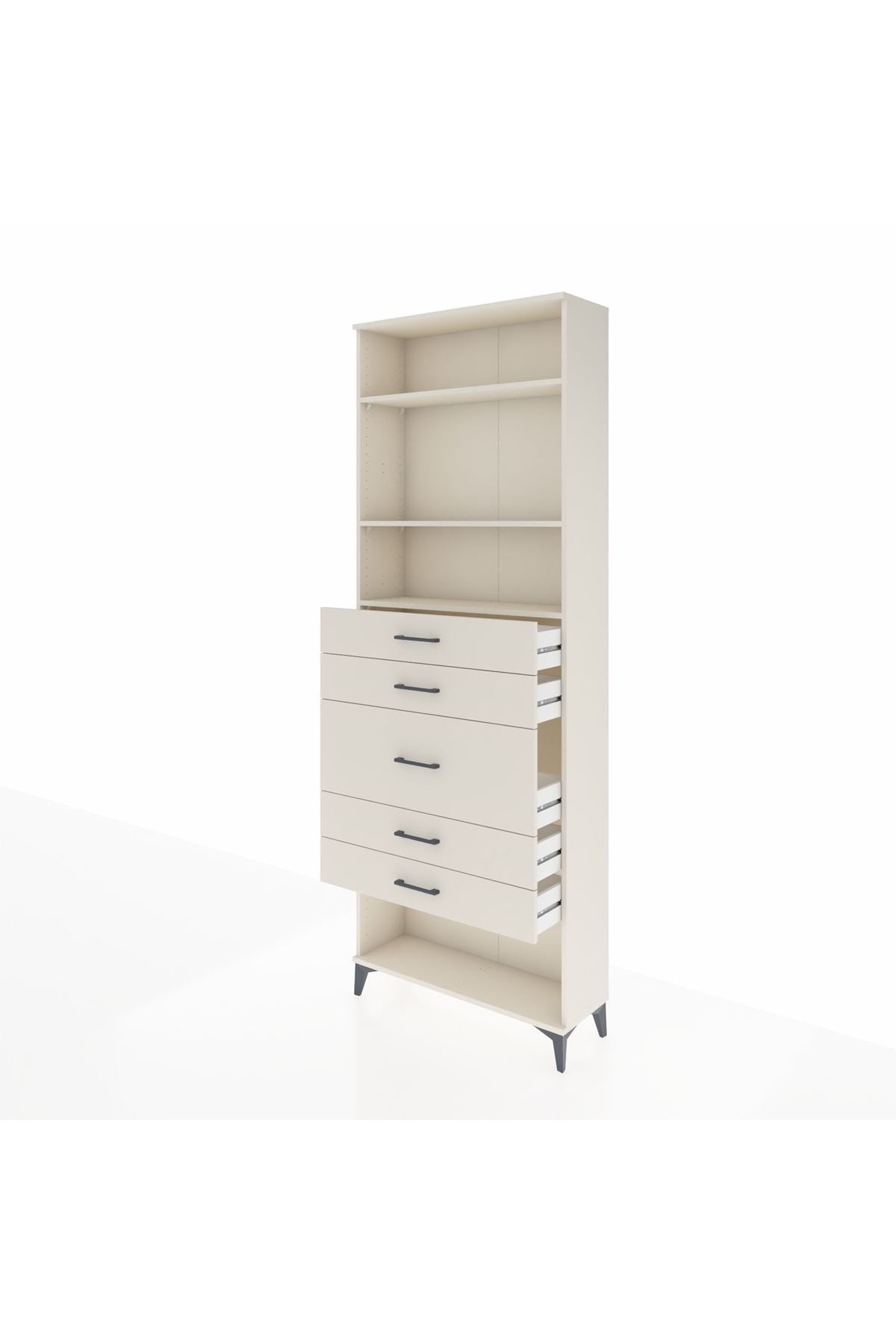 Arges Dolap 3 Raflı 5 Çekmeceli 88x30x243 - S33M100V1A