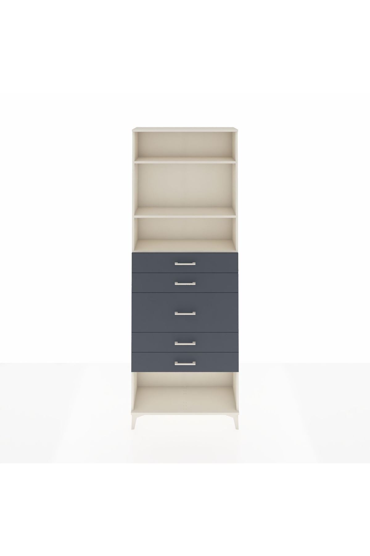 Arges Dolap 3 Raflı 5 Çekmeceli 88x30x243 - S33M100V2A