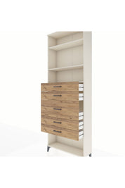 Arges Dolap 3 Raflı 5 Çekmeceli 88x30x243 - S33M100V3A