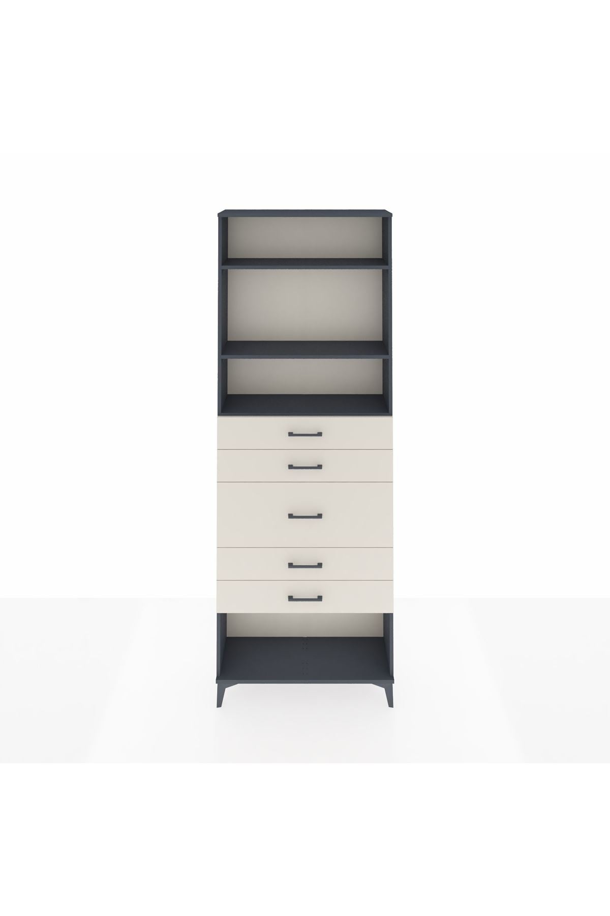 Arges Dolap 3 Raflı 5 Çekmeceli 88x30x243 - S33M100V4A