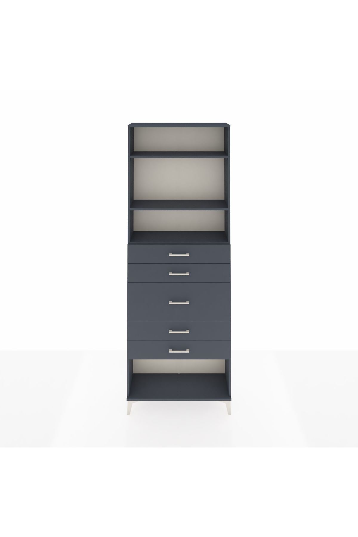 Arges Dolap 3 Raflı 5 Çekmeceli 88x30x243 - S33M100V5A