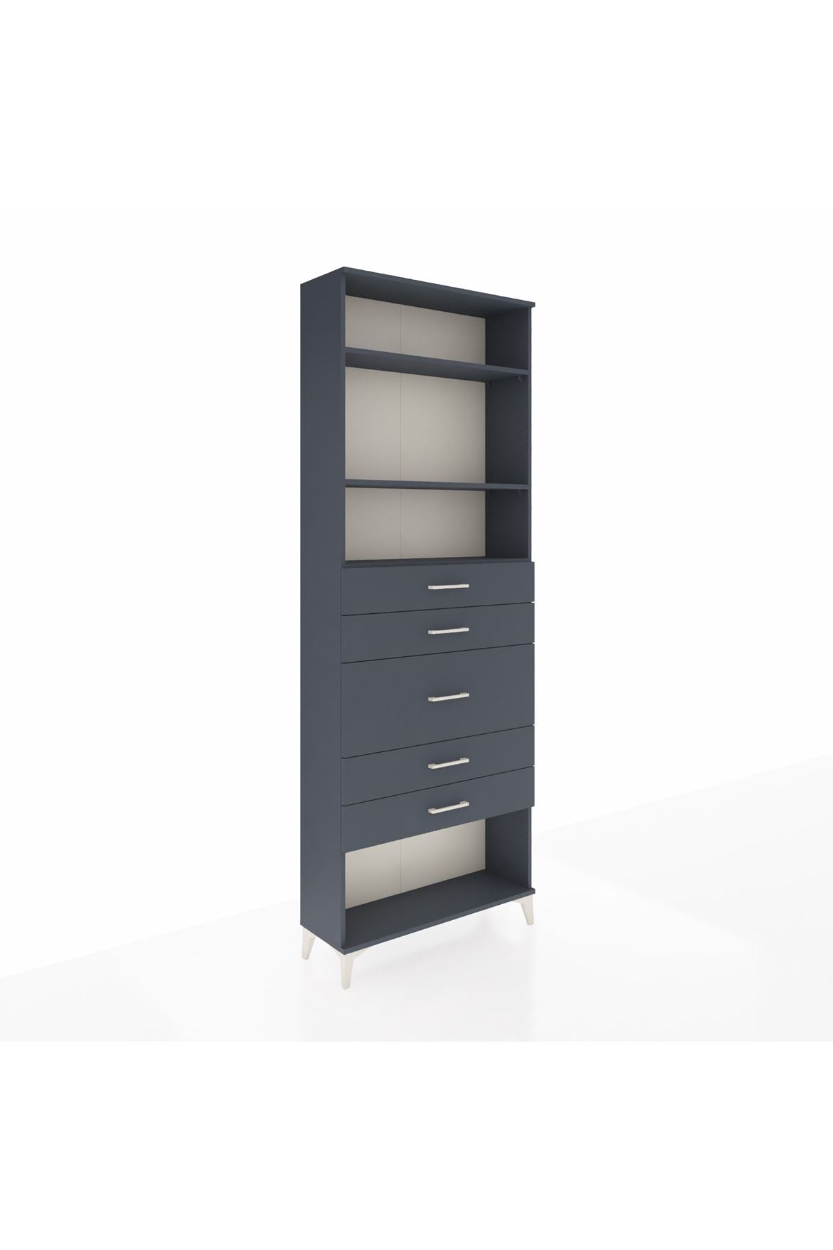Arges Dolap 3 Raflı 5 Çekmeceli 88x30x243 - S33M100V5A