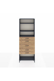 Arges Dolap 3 Raflı 5 Çekmeceli 88x30x243 - S33M100V6A