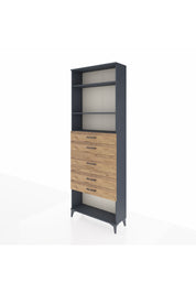 Arges Dolap 3 Raflı 5 Çekmeceli 88x30x243 - S33M100V6A