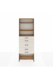 Arges Dolap 3 Raflı 5 Çekmeceli 88x30x243 - S33M100V7A