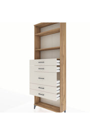 Arges Dolap 3 Raflı 5 Çekmeceli 88x30x243 - S33M100V7A