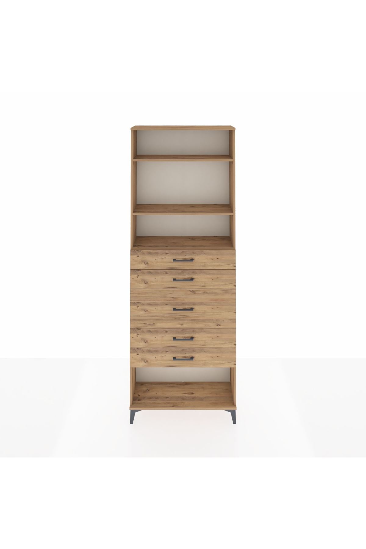 Arges Dolap 3 Raflı 5 Çekmeceli 88x30x243 - S33M100V9A