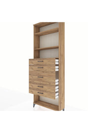 Arges Dolap 3 Raflı 5 Çekmeceli 88x30x243 - S33M100V9A