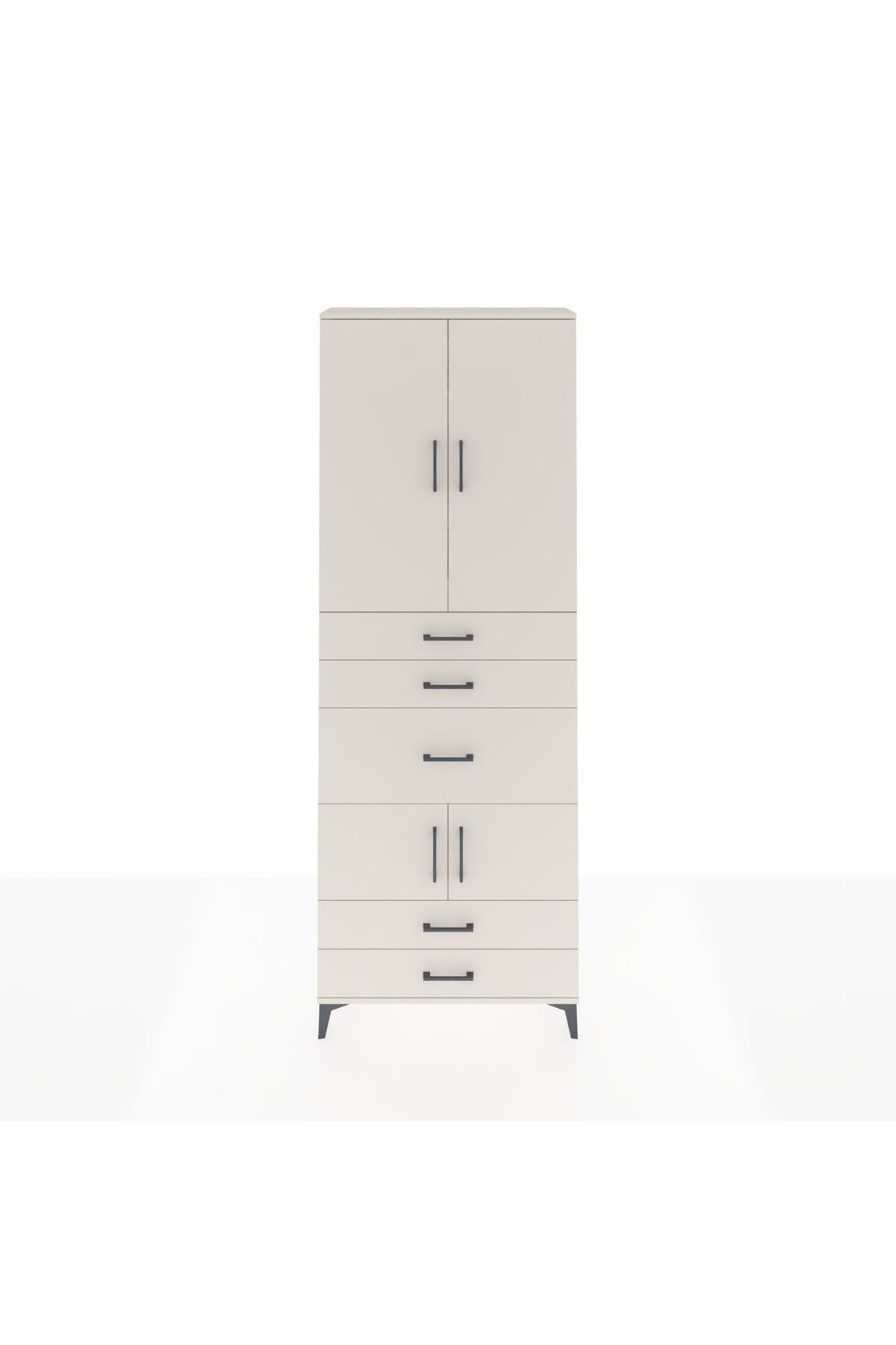 Arges Dolap 4 Raflı 5 Çekmeceli 4 Kapaklı 88x30x243 - S33M101V1A