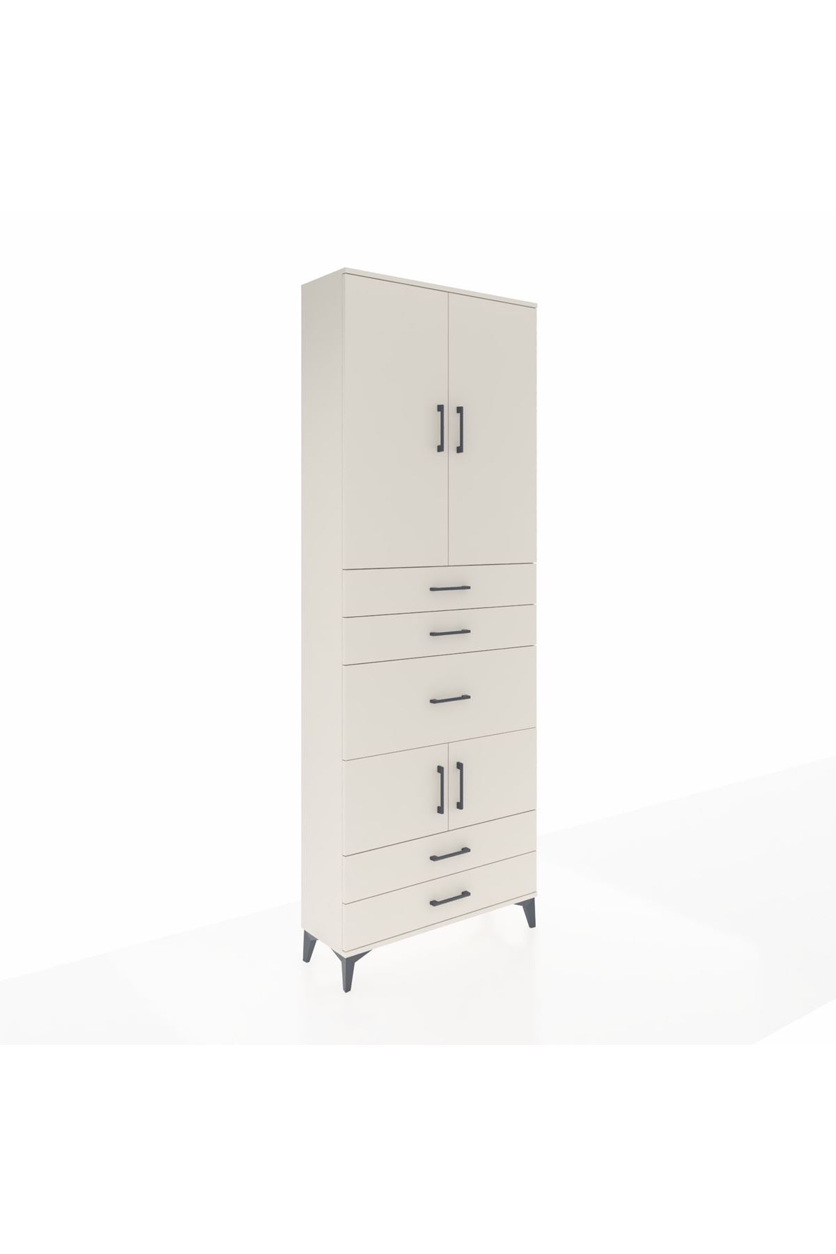 Arges Dolap 4 Raflı 5 Çekmeceli 4 Kapaklı 88x30x243 - S33M101V1A