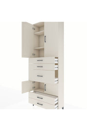 Arges Dolap 4 Raflı 5 Çekmeceli 4 Kapaklı 88x30x243 - S33M101V1A