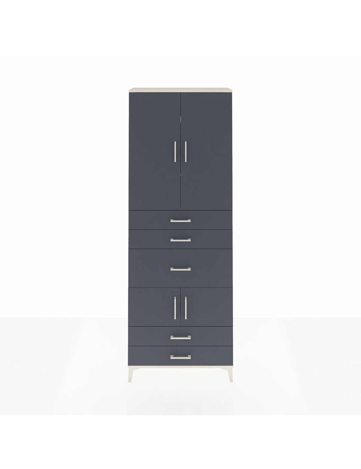 Arges Dolap 4 Raflı 5 Çekmeceli 4 Kapaklı 88x30x243 - S33M101V2A