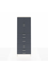 Arges Dolap 4 Raflı 5 Çekmeceli 4 Kapaklı 88x30x243
