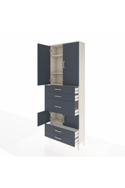 Arges Dolap 4 Raflı 5 Çekmeceli 4 Kapaklı 88x30x243 - S33M101V2A