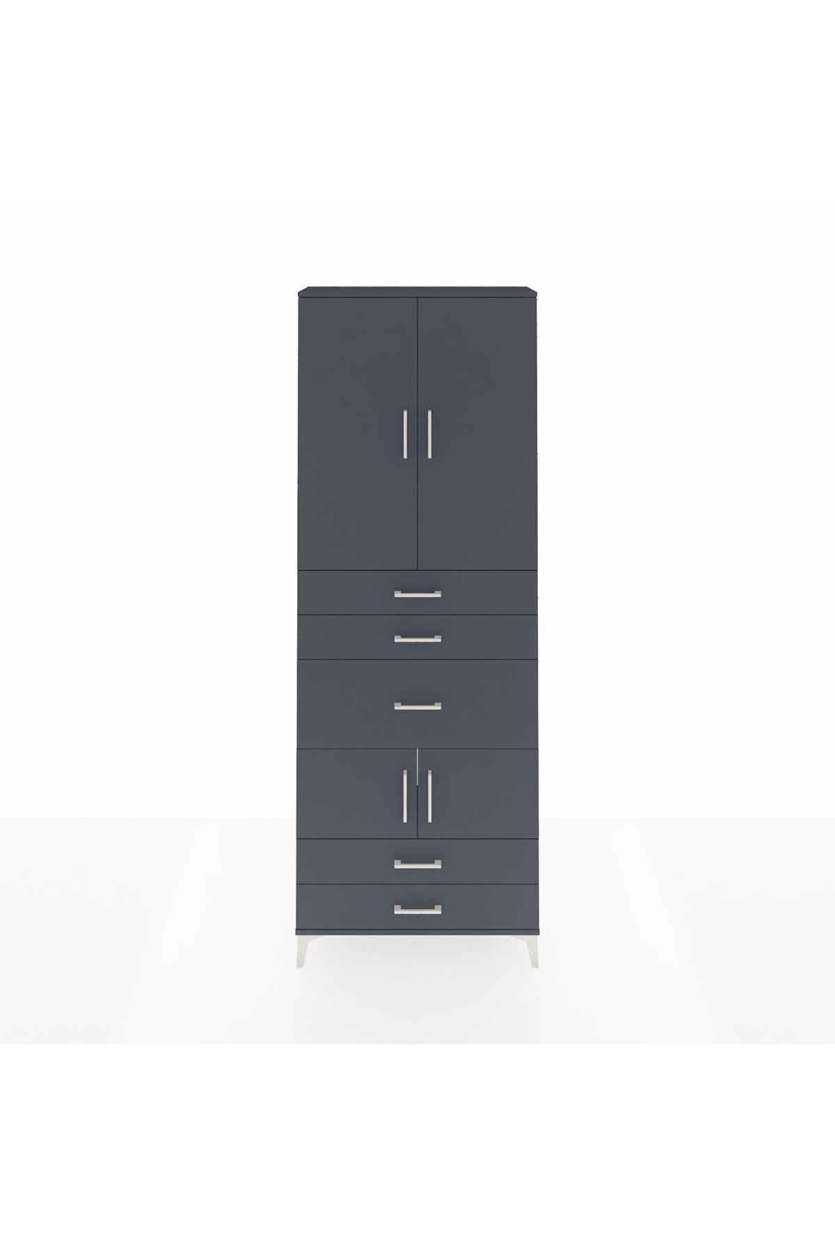 Arges Dolap 4 Raflı 5 Çekmeceli 4 Kapaklı 88x30x243 - S33M101V5A