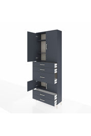 Arges Dolap 4 Raflı 5 Çekmeceli 4 Kapaklı 88x30x243 - S33M101V5A
