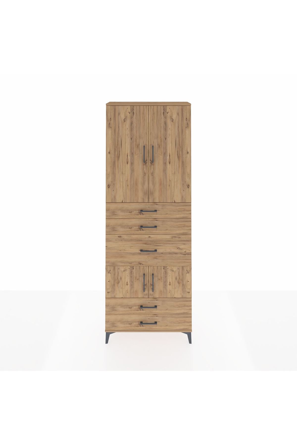 Arges Dolap 4 Raflı 5 Çekmeceli 4 Kapaklı 88x30x243 - S33M101V9A