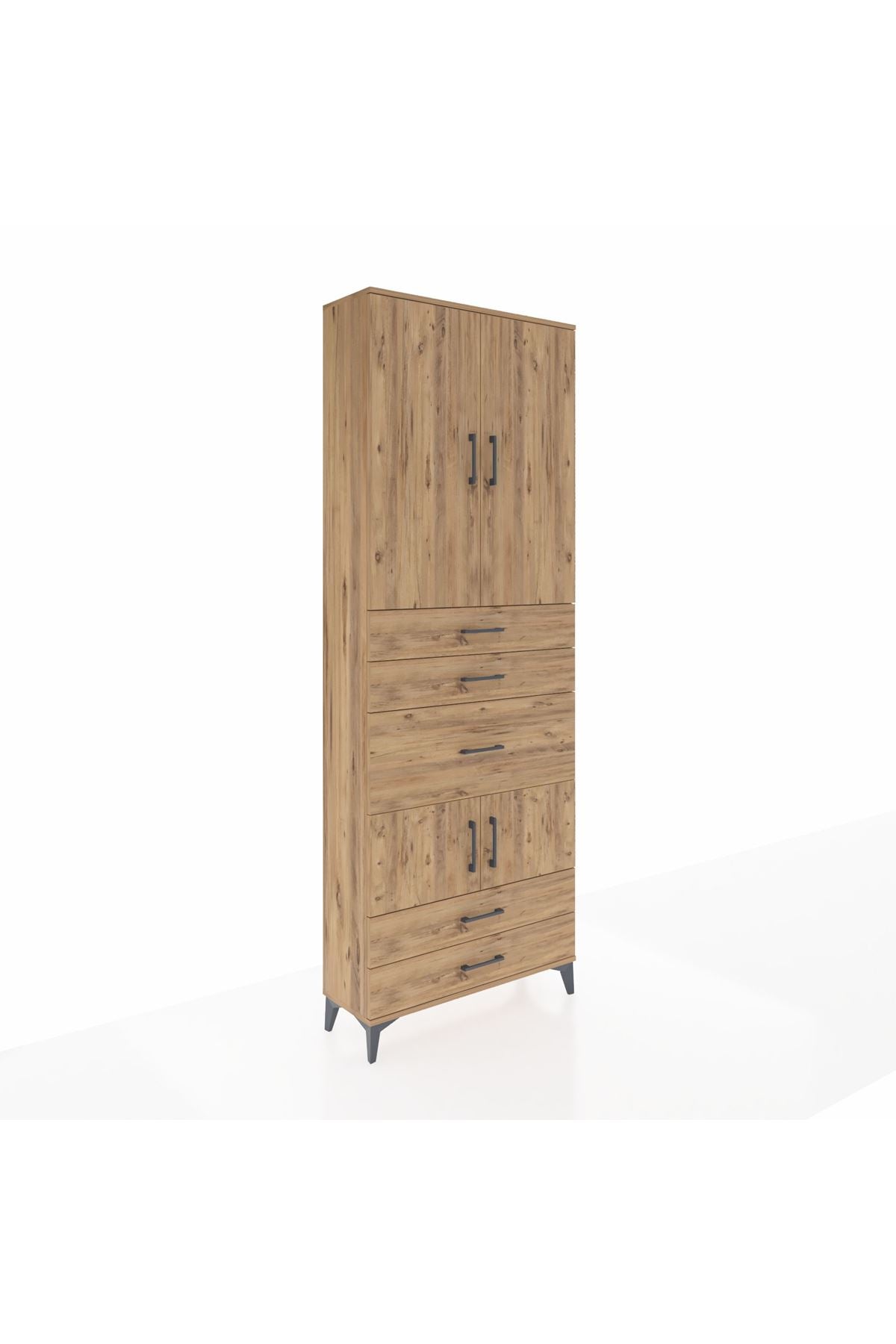 Arges Dolap 4 Raflı 5 Çekmeceli 4 Kapaklı 88x30x243 - S33M101V9A