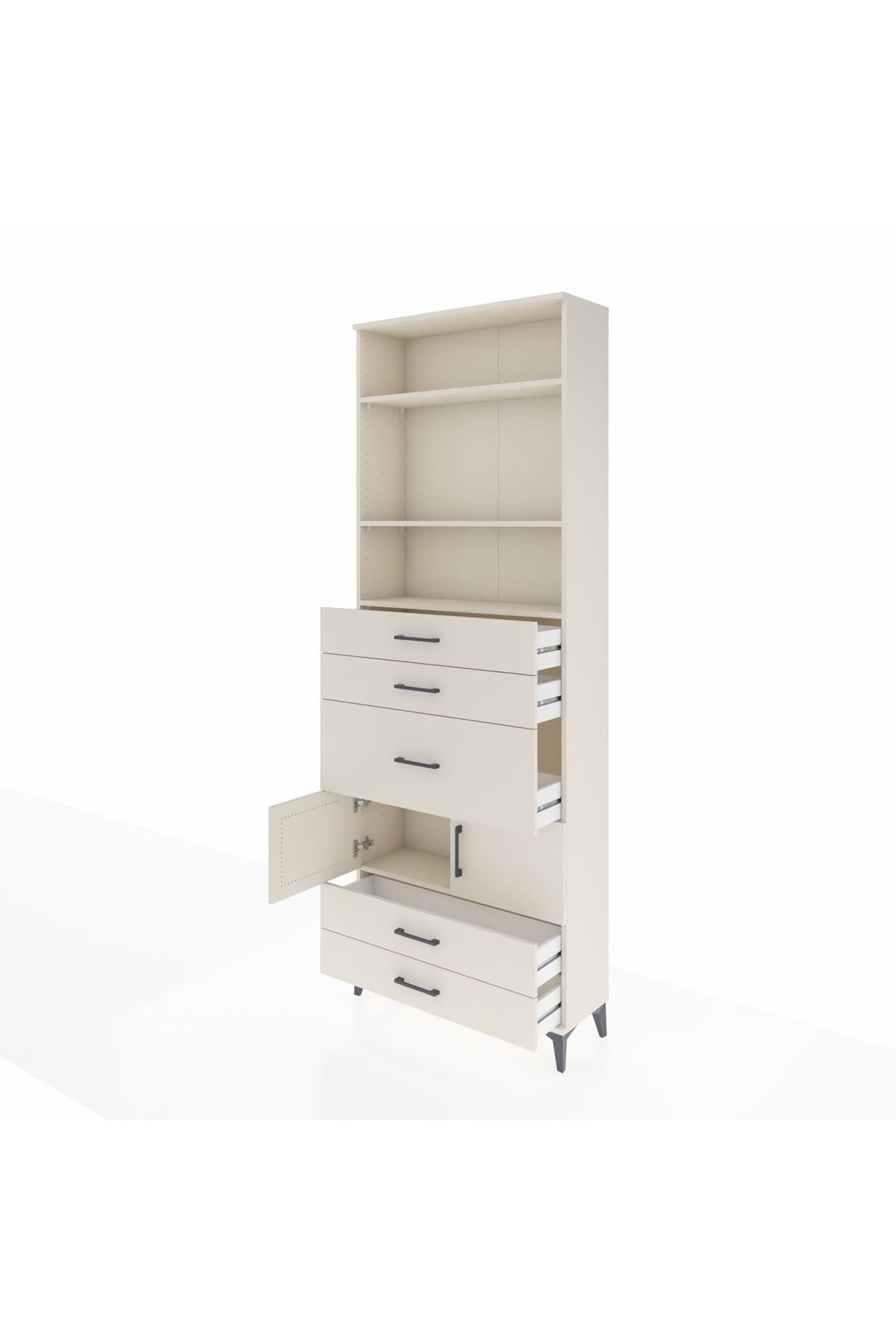 Arges Dolap 4 Raflı 5 Çekmeceli 2 Kapaklı 88x30x243 - S33M102V1A