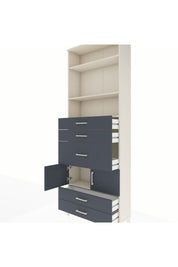 Arges Dolap 4 Raflı 5 Çekmeceli 2 Kapaklı 88x30x243 - S33M102V2A