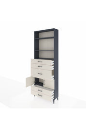 Arges Dolap 4 Raflı 5 Çekmeceli 2 Kapaklı 88x30x243 - S33M102V4A