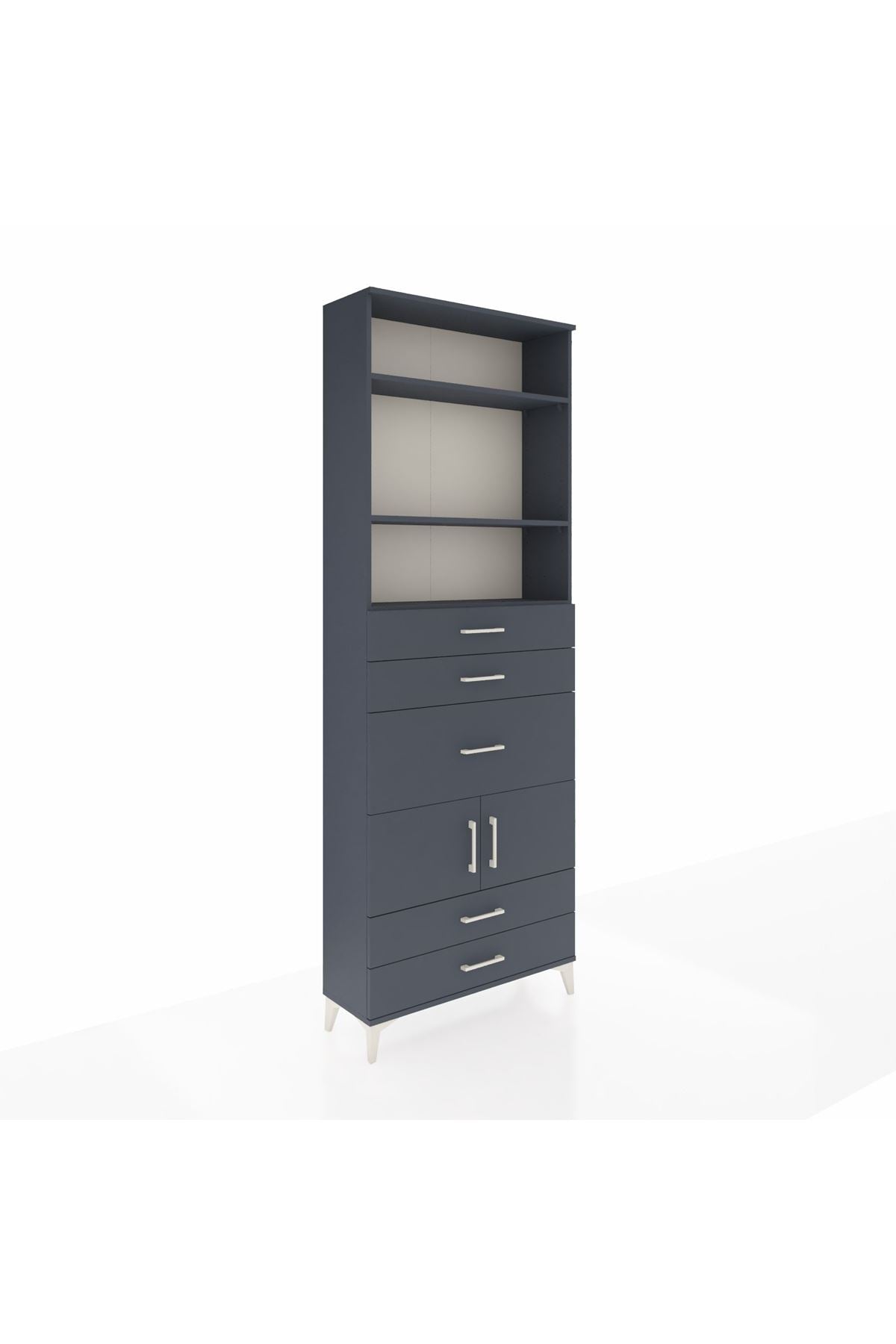Arges Dolap 4 Raflı 5 Çekmeceli 2 Kapaklı 88x30x243 - S33M102V5A